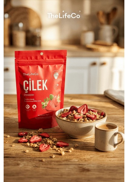 Freeze Dried - Dondurularak Kurutulmuş Dilim Çilek 15 G fırsatları