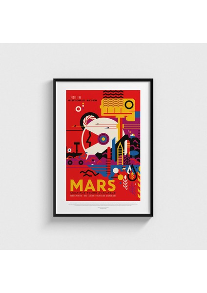 Mars - Multiple Tours Available Çerçeveli Tablo Ev Oda Duvar Dekorasyonu