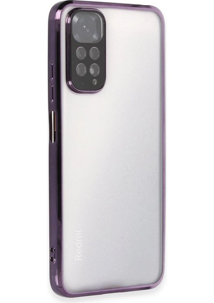 Xiaomi Redmi Note 11 Kılıf Razer Lensli Silikon - Mor