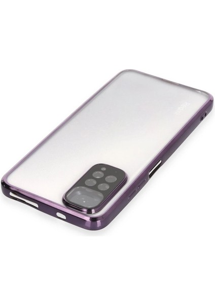 Xiaomi Redmi Note 11 Kılıf Razer Lensli Silikon - Mor modelleri