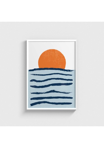 Sea And Sun 2 Çerçeveli Tablo Ev Oda Duvar Dekorasyonu