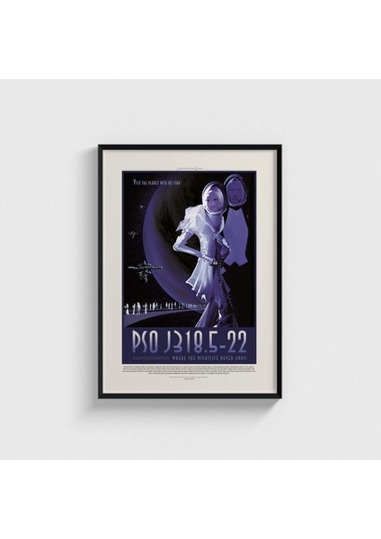 Nasa - Visit The Planet With No Star Çerçeveli Tablo Ev Oda Duvar Dekorasyonu