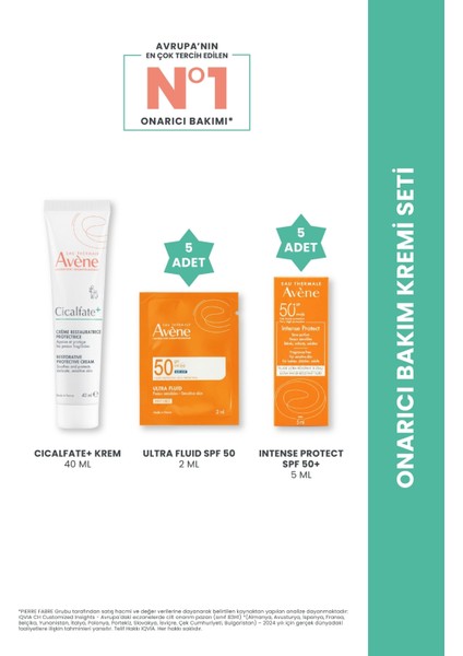 Onarıcı Bakım Kremi Seti (Cicalfate 40 ml Krem + Ultra Fluid Losyon + Güneş Kremi) Hediyeli