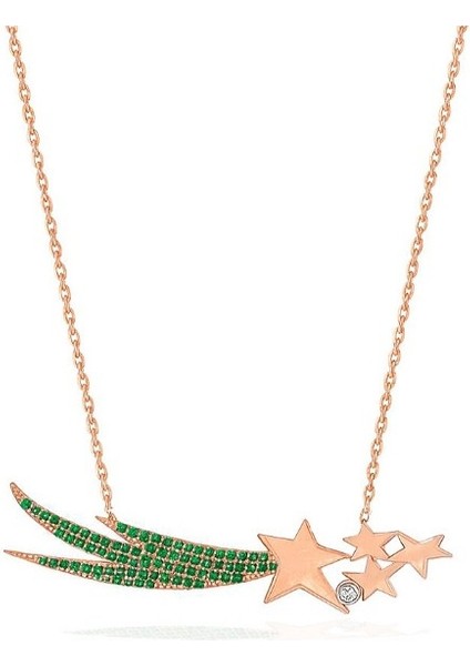 Yıldız Kuyruğu Zülfikar Kılıcı Kadın Gümüş Kolye