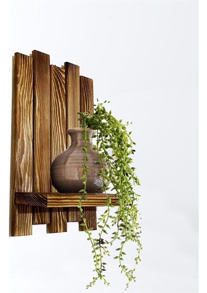 Ahşap Duvar Saksılık Kitaplık Duvar Çiçeklik Dekoratif Duvar Raf Ahşap Kokulu (33 cm x 19 Cm) fırsatları