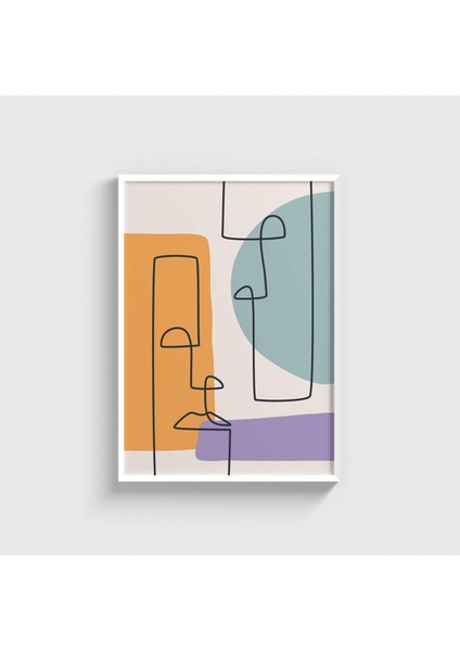 Face To Face V1 Çerçeveli Tablo Ev Oda Duvar Dekorasyonu