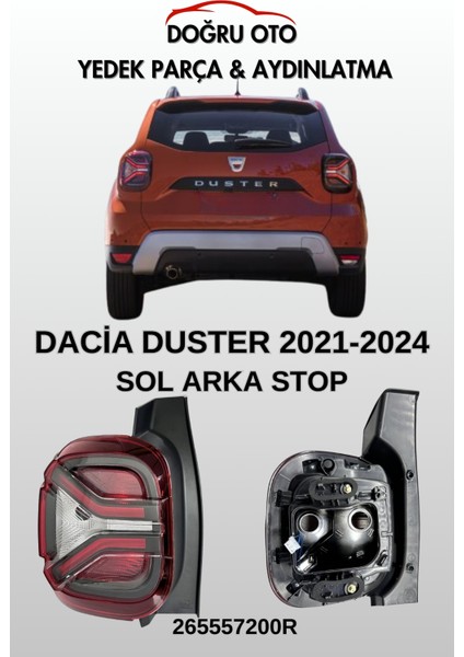 Daica Duster Arka Stop Sol 2021 2024 Model Uyumlu