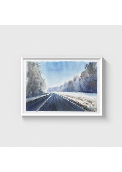 Snowy Çerçeveli Tablo Ev Oda Duvar Dekorasyonu