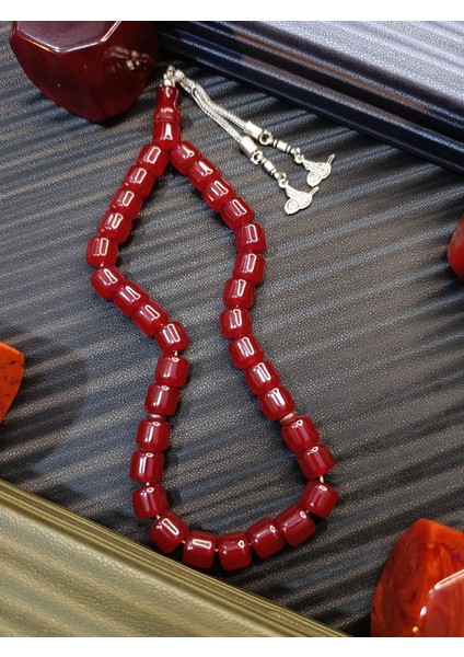 Çubuk Kehribar Tesbih Bal Renk