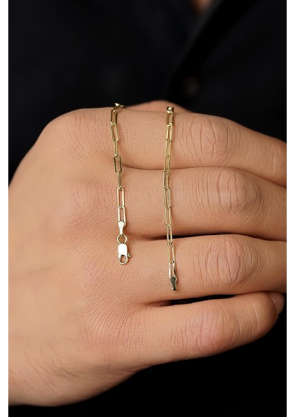 14 Ayar Altın Ataç Zincir Erkek Bileklik 2.30 mm fırsatları