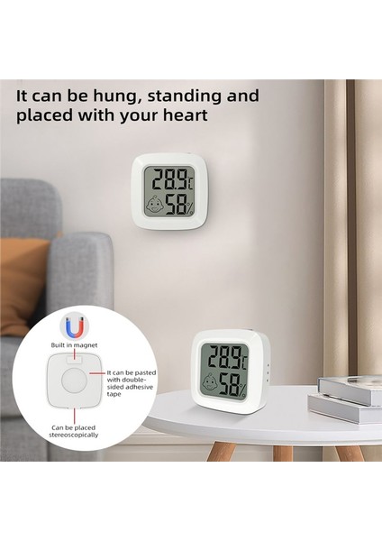 Mini LCD Dijital Termometre Higometre Macentik Sıcaklık Metre Nem Sensörü Hava Istasyonu Siyah (Yurt Dışından) indirimleri