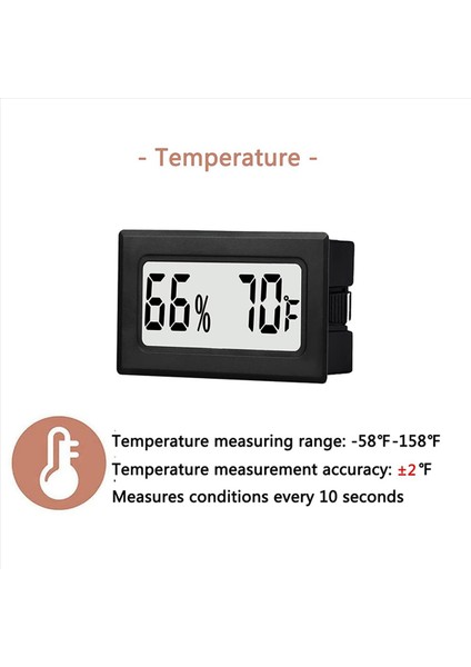 2x Mini Küçük Dijital Higrometre Termometre Kapalı Sıcak Nem Sensörü Monitörü Fahrenheit (℉) Kavanozlar Için Humidor (Yurt Dışından) modelleri