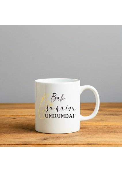 Bak Şu Kadar Umrumda Baskılı-Hediyelik Seramik Kupa Bardak