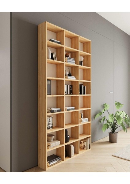 Zeynep 24 Raflı Çok Amaçlı Dolap - Kitaplık Safir Meşe fiyatları
