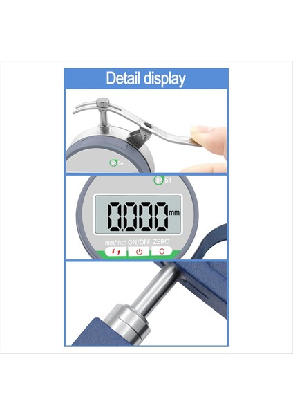0 01MM 0-12 7mm Yüksek Hassasiyetli Dijital Kalınlık Göstergesi Ölçer IP54 Su Geçirmez ve Toz Geçirmez Mikrometre (Yurt Dışından)