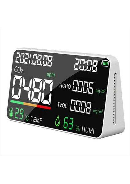 Hava Kalitesi Monitörü Hcho Tvoc Pm2 5 Pm1 0 Co 2 Sıcaklık Nemi ve Zaman Ekranı ile Hava Kalitesi Monitörü (Yurt Dışından) modelleri