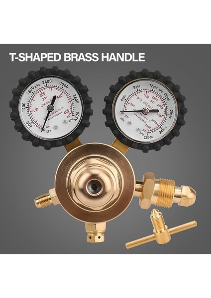 0-600 Psi Dağıtım Basıncı Hortum CGA580 Giriş Bağlantısı ve 1/4in Erkek Parlama Çıkış Bağlantısı ile Azot Regülatörü (Yurt Dışından) fiyatları