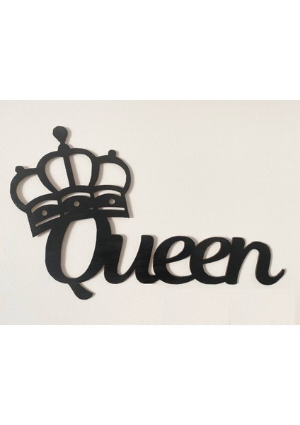 Ahşap Kral & Kraliçe 30 cm Modern Yatak Odası Iç Duvar Dekorasyonu Lazer Kesim Dekoratif Tablo Süsü modelleri