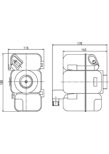 CRT206000S Genleşme Tankı Radyatoru Yedek Su Deposu Volvo S60/ V70/ S80/ XC90 30741154-30723929-30741973