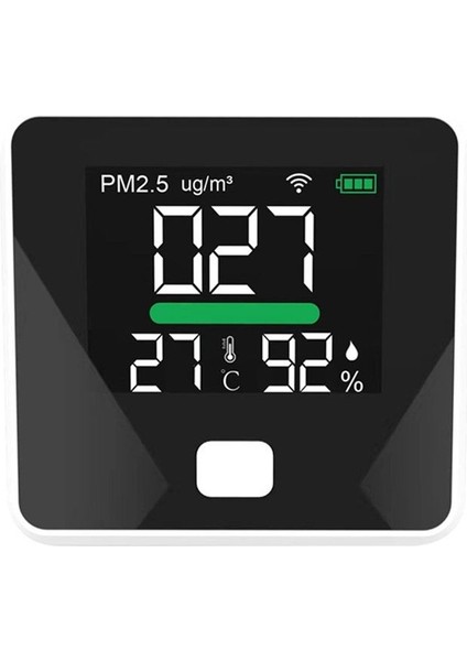 Tuya Wıfı Hava Kalitesi Sayaç Pm2 5 Sıcaklık Nem Test Cihazı Taşınabilir LED Ekran Ev Ofis (Yurt Dışından)