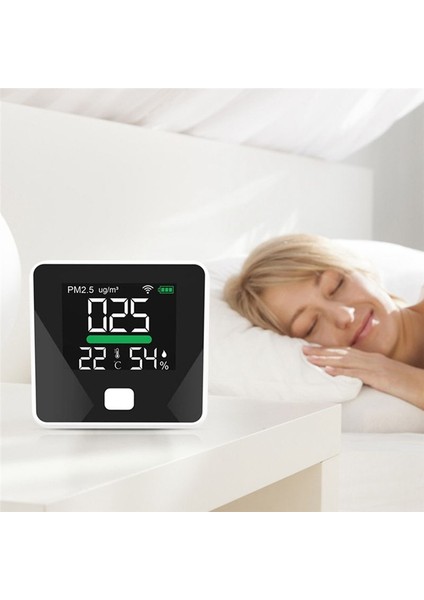 Tuya Wıfı Hava Kalitesi Sayaç Pm2 5 Sıcaklık Nem Test Cihazı Taşınabilir LED Ekran Ev Ofis (Yurt Dışından) fiyatları