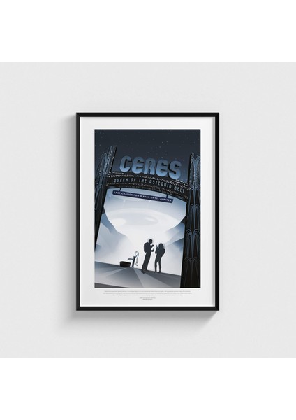 Ceres - Queen Of The Asteroid Belt Çerçeveli Tablo Ev Oda Duvar Dekorasyonu