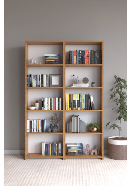 Musab 10 Raflı Çok Amaçlı Dolab - Kitaplık Atlantik Çam