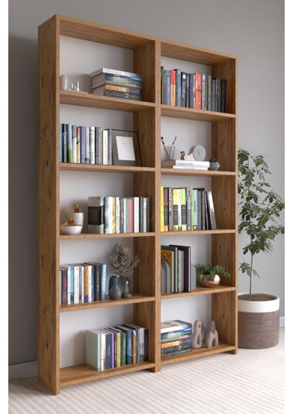 Musab 10 Raflı Çok Amaçlı Dolab - Kitaplık Atlantik Çam fiyatları