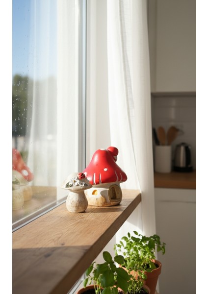 Mantar Ev Seti 2'li, Ev Dekorasyon, Biblo, Obje, modelleri