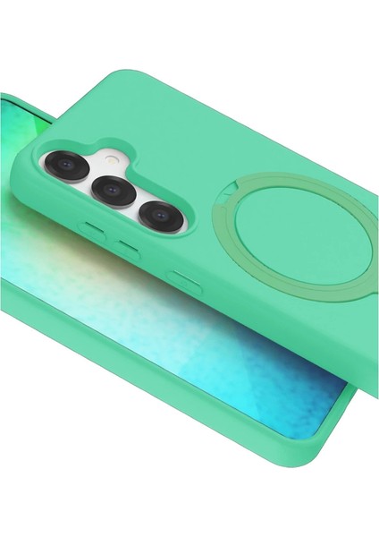 Samsung Galaxy S25 Regal Magsafe Standlı Kapak - Yeşil fırsatları