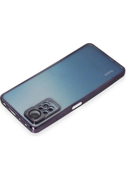 Xiaomi Redmi Note 11 Pro Kılıf Razer Lensli Silikon - Mor modelleri