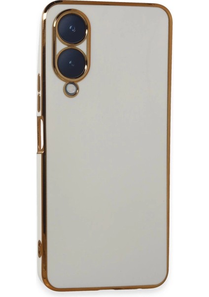 Vivo Y17S Kılıf Volet Silikon - Beyaz