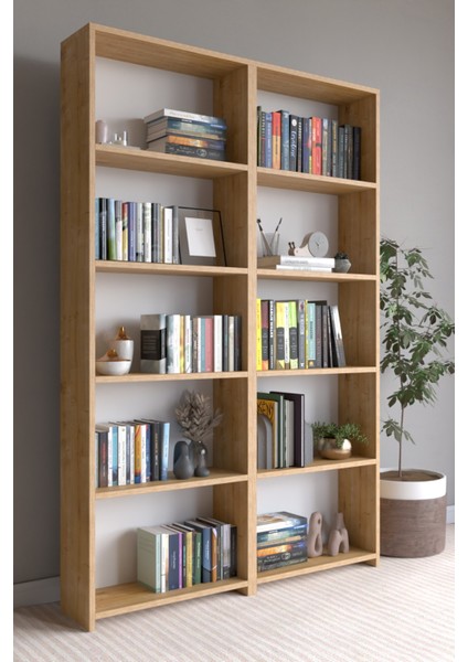 Musab 10 Raflı Çok Amaçlı Dolab - Kitaplık Safir Meşe fiyatları