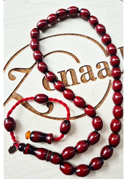 12X10MM Sürmeli Usta Mühürlü Sıkma Kehribar Tesbih modelleri