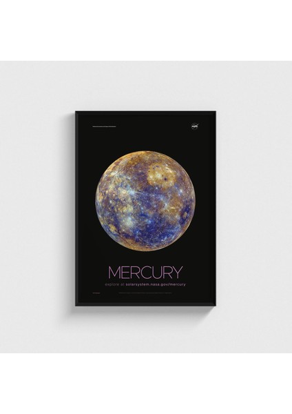 Nasa - Mercury Çerçeveli Tablo Ev Oda Duvar Dekorasyonu