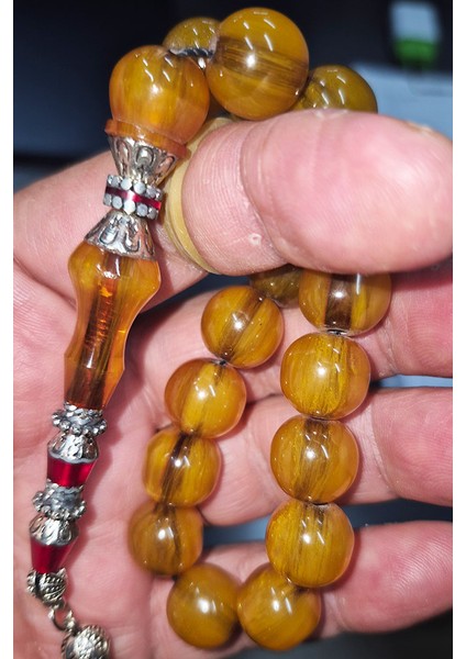 13MM Küre Taneli Nakkaş Işleme Imameli Efe Boy Sıkma Kehribar Tesbih fiyatları