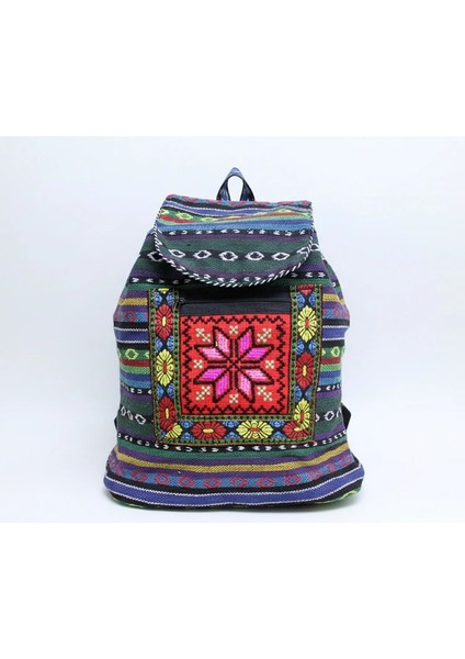 Buğz Kilim Desenli Sırt Çantası