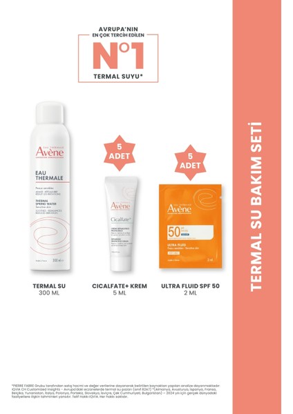 Termal Su Bakım Seti (Cicalfate Krem + Ultra Fluid Losyon) Hediyeli