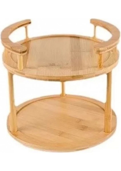 MEN820 Bambu Iki Katlı Döner Stand 25,3X24,5 cm