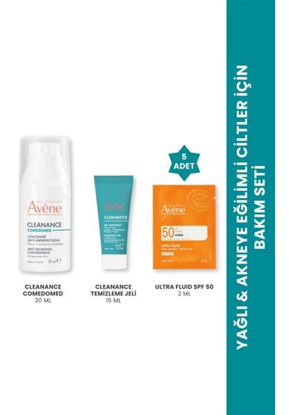 Yağlı & Akneye Eğilimli Ciltler Için Bakım Seti Comedomed 30 ml (Temizleme Jeli + Ultra Fluid Losyon) Hediyeli