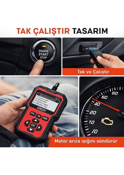 2025 Yeni Nesil Obd2 Arıza Tespit Cihazı Canlı Veri Hata Kodu Okuma & Silme Tüm Obd2 Araçlarla Uyumlu indirimleri