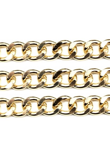 Altın Alüminyum Çanta ve Takı Zinciri 10 mm - 1 Metre