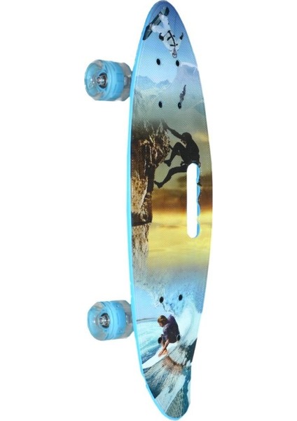 885 Desenli Orta Boy Işıklı Kaykay 60 cm modelleri