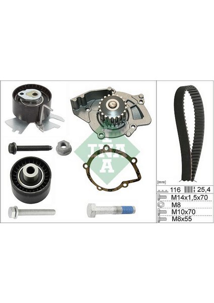 Xmpdby Devirdaimli Eksatrik Gergi Kiti P308-P407-P508-P3008-P5008-EXPERT-RCZ-JUMPY-C4-C5-C8-DS4-DS5- Kuga-Mondeo 2.0 Tdci-Hdi Toyota Proace 2.0 D