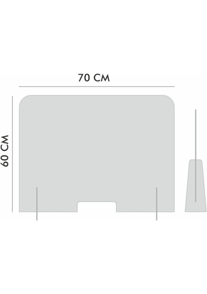 Ayaklı Masa Üstü Siperlik - Koruyucu Şeffaf Pleksi Corona Virüs Koruma Paneli 60X70 cm modelleri