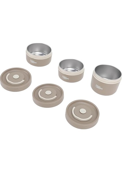 Taşınabilir Öğle Yemeği Kabı Paslanmaz Çelik Yalıtımlı Kapaklı Yuvarlak Termal Kutu Bento Box modelleri