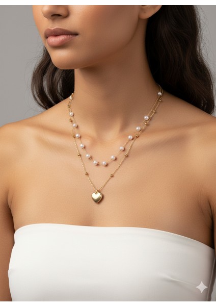 Paslanmaz Çelik Altın Kaplama Kalpli kolye fiyatları