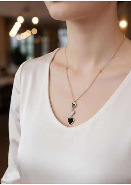 Üç Kalpli Detaylı Elegan Kadın Kolye fiyatları