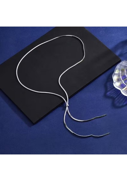 Ayarlanabilir Paslanmaz Çelik Uzun Kolye-Gümüş fiyatları