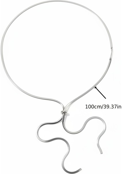 Ayarlanabilir Paslanmaz Çelik Uzun Kolye-Gümüş modelleri